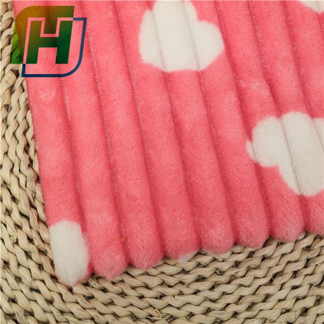 Tissu polaire imprimé à rayures Minky