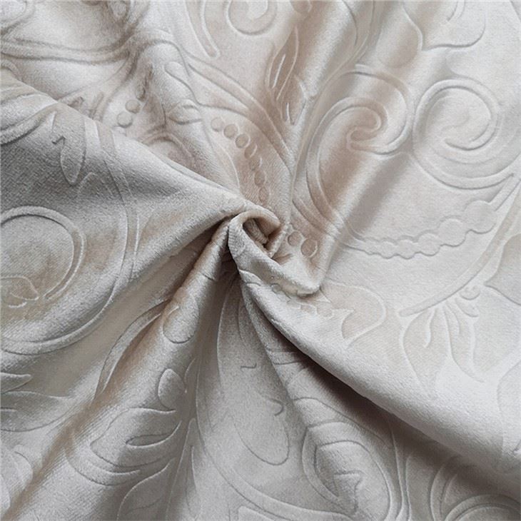 Tissu d'ameublement velours damassé