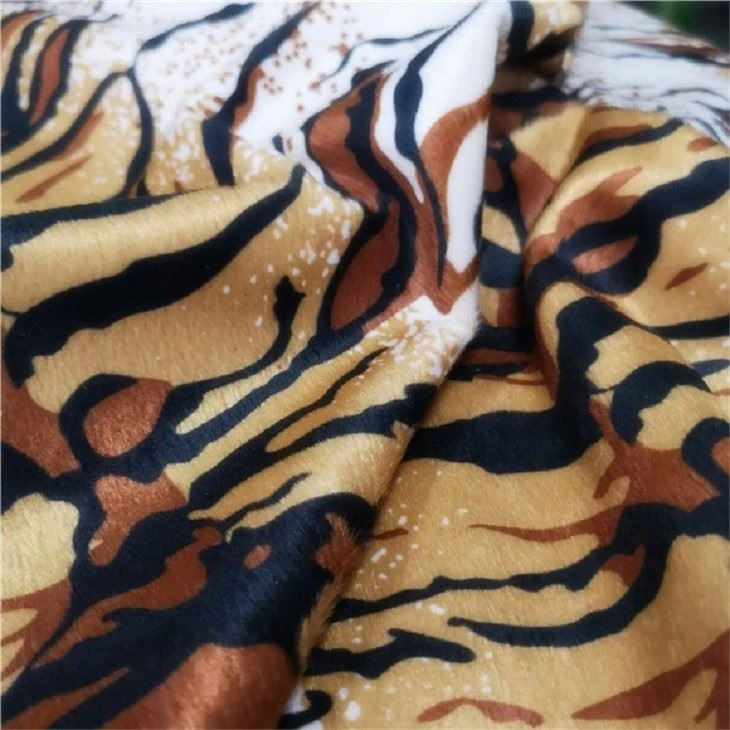 Tissu imprimé Tigre de velours