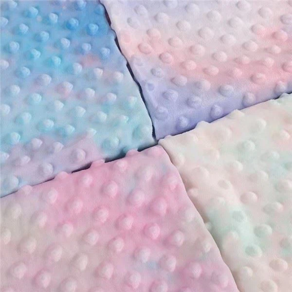 Tissu polaire doux à pois Minky