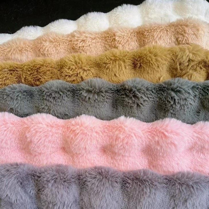 Large Rabbit Hair Bubble Fleece